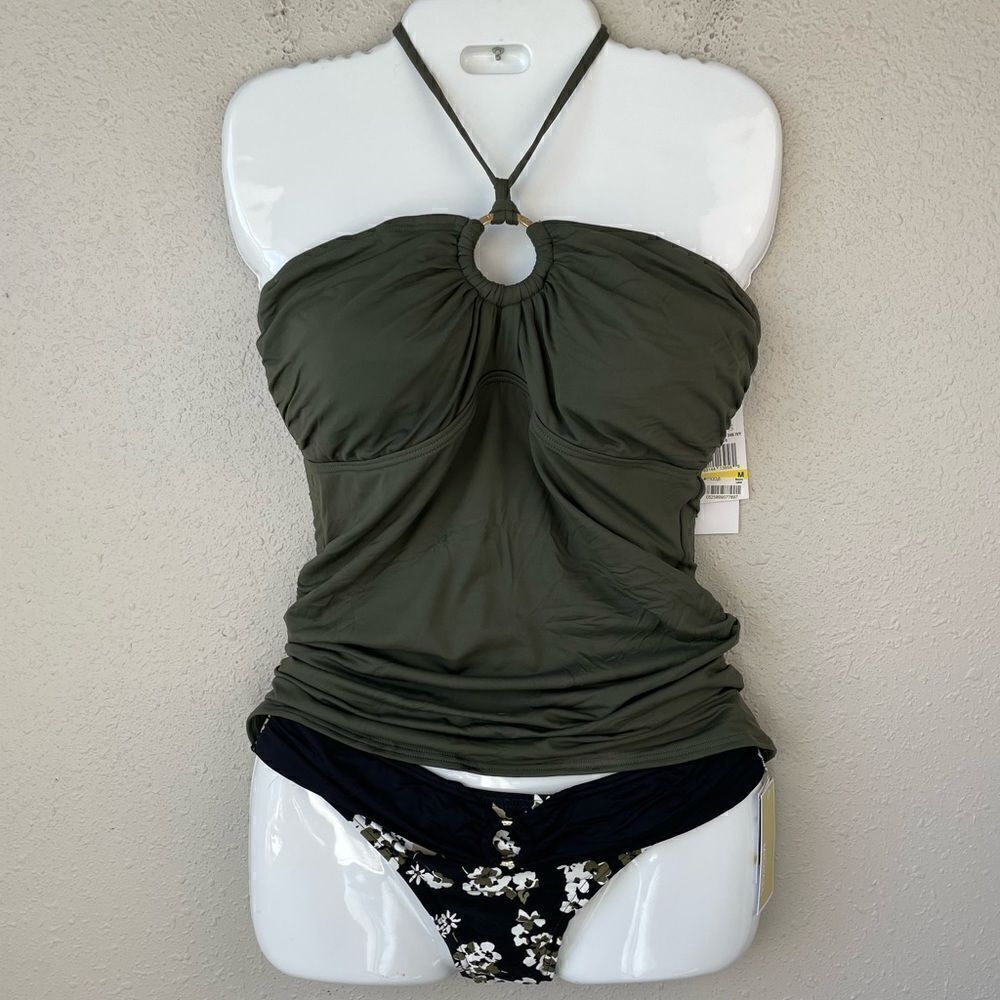 NWT MICHAEL Michael Kors Tankini and Bottoms Size M